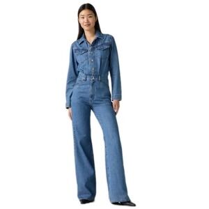 Levis Strauss & Co. Womens Denim Jumpsuit Size S Flared Legs  Western NWT